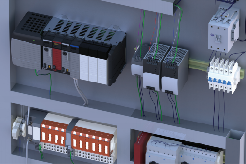 SOLIDWORKS Electrical enables designers to easily integrate electrical schematic design with 3D models of wiring in machines or control panels.