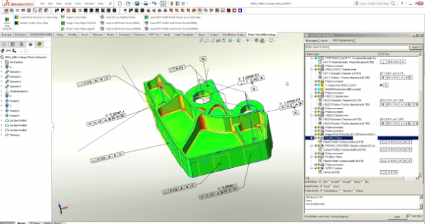 Automatic inspection quality heat map per 3D GD&T.