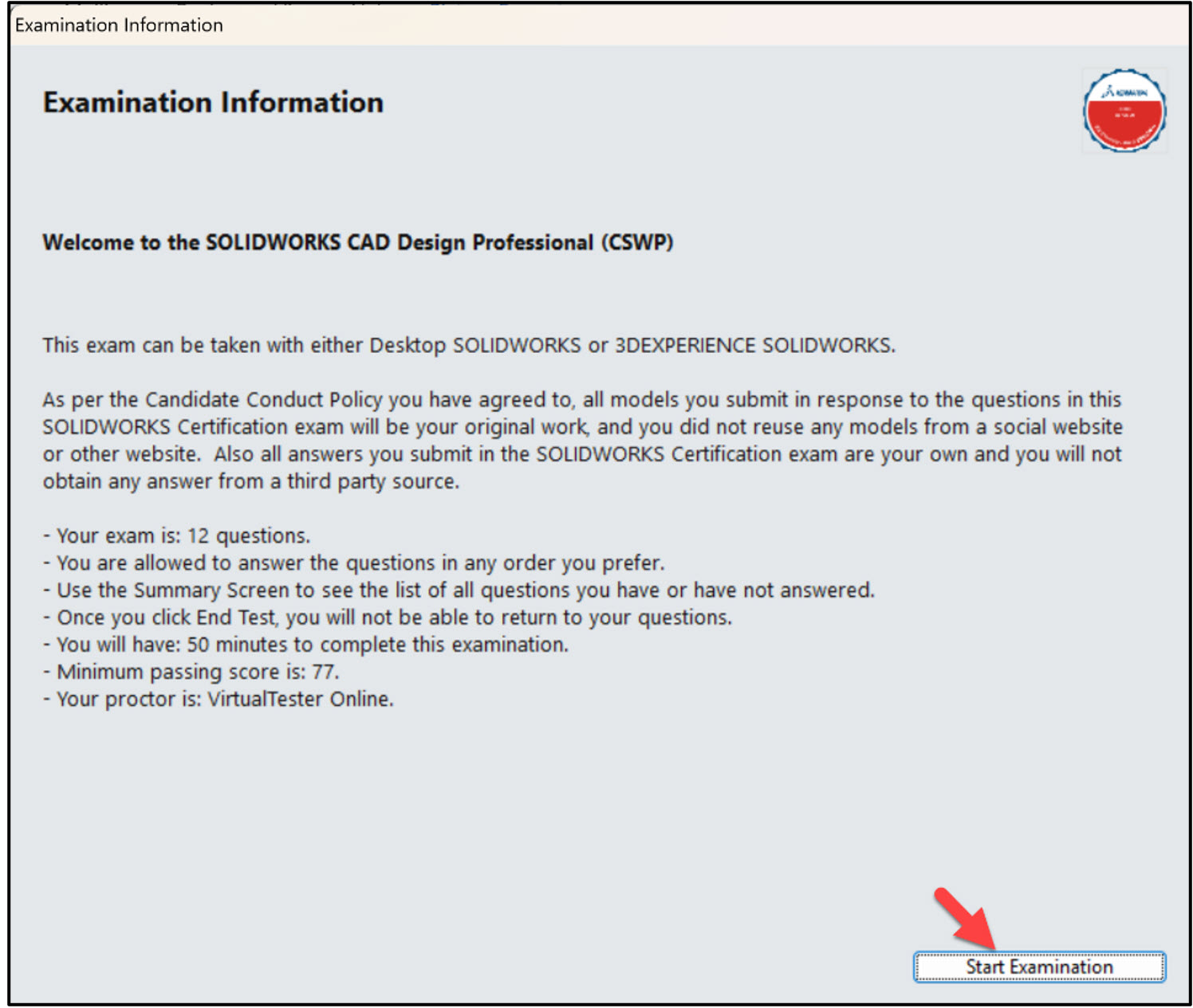 Lesson 18: SOLIDWORKS Academic Certification - Taking the SOLIDWORKS ...