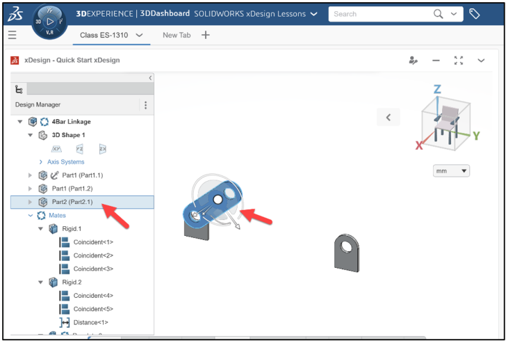 SOLIDWORKS xDesign Lesson #8: 4Bar Linkage with Kinematics