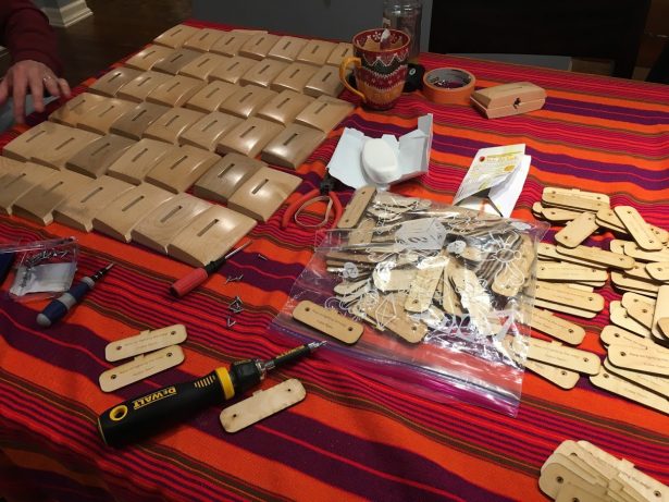 The dining room table at the Lama’s house