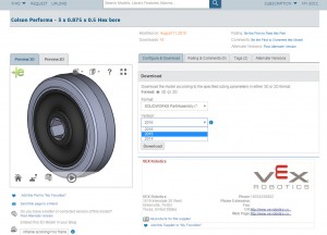 VEX ROBOTICS Certified Component Supplier on 3D ContentCentral