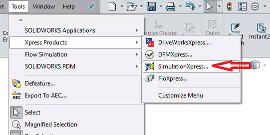 activating-and-using-solidworks-simulationxpress-1