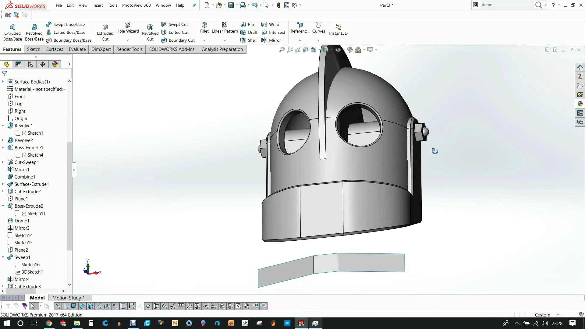 Creating a Wearable Iron Giant helmet