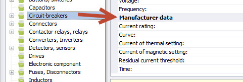 Manufacturer data from electrical classification