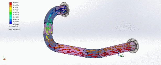 Flow Simulation on a basic pipe layout