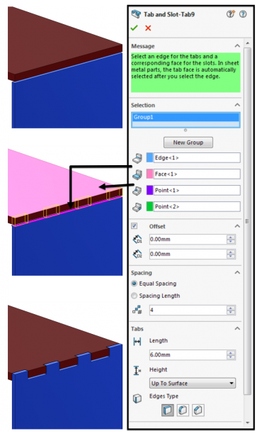 SOLIDWORKS 2018: Tab and Slot Feature