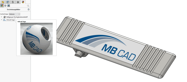 Wie kann ich Bilder in SOLIDWORKS einfügen?