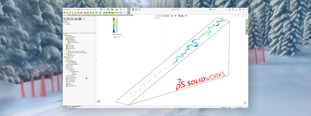 Mit SOLIDWORKS Flow Simulation den perfekten Slalomkurs analysieren
