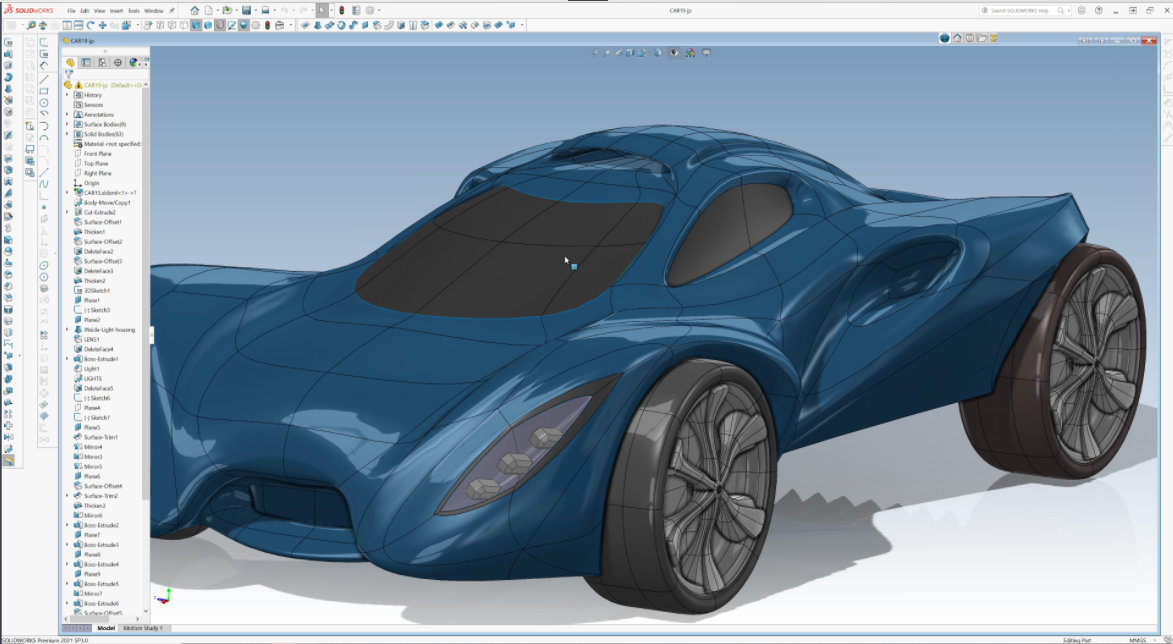 Arbeiten mit dem 3D Sculptor Modell in SOLIDWORKS Desktop