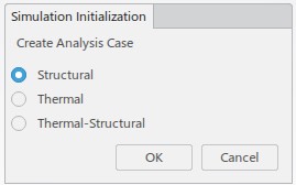 Screenshot: Auswahlfenster des Simulationstyps