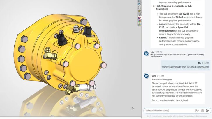 Engineering-KI mit Kontext Teil 1: LEO in SOLIDWORKS – Gruandlagen, Daten und Wissen